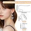Beebeecraft 300Pcs 316 Surgical Stainless Steel Earring Hooks STAS-BBC0006-24-2