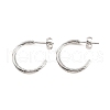 Non-Tarnish 304 Stainless Steel Round Stud Earrings EJEW-M218-06P-1