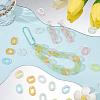 SOFPLATE 280Pcs 7 Colors Transparent Acrylic Linking Rings MACR-SP0001-41-4