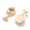 Brass Micro Pave Cubic Zirconia Pendants KK-M102-31G-2