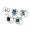 Ion Plating(IP) 304 Stainless Steel Ring RJEW-B059-07P-1