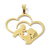 304 Stainless Steel Pendants STAS-C097-12G-1