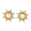 201 Stainless Steel Sun Stud Earrings EJEW-P304-04G-4