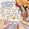 BENECREAT 20 Pairs Cartoon Eyes Polyester Embroidery Cloth Iron on Patches PATC-BC0001-10-3