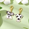 Dog Alloy Enamel Pendant Decorations HJEW-JM02659-1