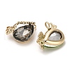 Glass with Golden Brass Pendants GLAA-G111-08G-2