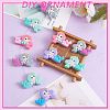 12Pcs 4 Colors Silicone Focal Beads JX774A-5