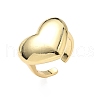 Brass Adjustable Open Cuff Ring for Women RJEW-A065-03G-4