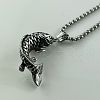 Stylish Stainless Steel Fish Pendant Necklace for Men's Hip-hop Fish Jewelry ZT2227-5