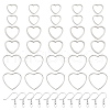 DELORIGIN DIY 304 Stainless Steel Heart Dangle Earrings Making Kit DIY-DR0001-41-1