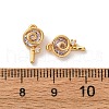 Brass Micro Pave Cubic Zirconia Pendants KK-K382-25G-03-3