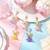 5Pcs 5 Colors Glass Pearl Beads & Acrylic Pendant Decorations HJEW-JM03223-01-1