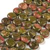 Natural Unakite Beads Strands G-M403-C14-1