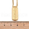 304 Stainless Steel Rectangle Number Pendant Necklaces NJEW-D300-01G-06-5