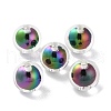 UV Plating Rainbow Iridescent Acrylic Beads OACR-H112-24A-1