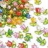 90Pcs 9 Colors Acrylic Lampwork Pendants PALLOY-CJ00048-9