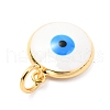 Brass Enamel Pendants ZIRC-J025-71G-B-4