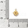 Star 304 Stainless Steel Rhinestone Charms STAS-L283-31G-4