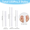 SUPERFINDINGS 150Pcs 3 Styles PE Makeup Brush Protector Reusable Expandable Mesh Cover MRMJ-FH0001-42A-2