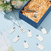BENECREAT 25Pcs 304 Stainless Steel Stamping Blank Tag Pendants STAS-BC0003-81-5