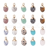 10Pcs 10 Style Natural Gemstone Charms G-LS0002-15-2