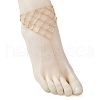 304 Stainless Steel Bar Link Triangle Mesh Toe Ring Anklets for Women AJEW-AN00664-3