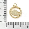 Brass Micro Pave Clear Cubic Zirconia Pendants KK-Q813-03G-4