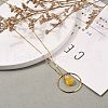 Teardrop Glass Beads Pendant Necklaces NJEW-JN03205-03-4