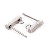 Non-Tarnish 304 Stainless Steel Stud Earring Findings STAS-I150-03P-2