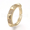 Adjustable Brass Micro Pave Clear Cubic Zirconia Finger Rings RJEW-Z003-05G-2