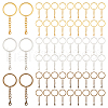 15Pcs 3 Colors Iron Split Key Rings KEYC-PH01509-1