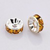 Brass Rhinestone Spacer Beads RB-A014-Z6mm-17S-NF-2