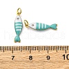 304 Stainless Steel Enamel Pendants STAS-E550-40G-02-3