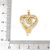 Brass Micro Pave Cubic Zirconia Pendants KK-R221-01G-04-3