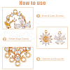 DICOSMETIC 16Pcs 8 Styles Brass Micro Pave Cubic Zirconia Pendants KK-DC0002-83-3