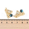 Brass Micro Pave Clear Cubic Zirconia Pendants KK-R213-07G-02-3