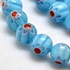 Round Millefiori Glass Beads Strands LK-P002-04-2