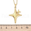 Sparkle Star 304 Stainless Steel Pendant Necklaces NJEW-M096-29G-3