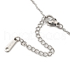 201 Stainless Steel Feather Pendant Necklace with Cable Chains NJEW-Q317-22P-3