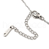 Non-Tarnish 201 Stainless Steel Feather Pendant Necklace with Cable Chains NJEW-Q317-22P-3