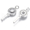 Brass Micro Pave Cubic Zirconia Pendants ZIRC-S061-175P-NF-2