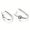 Brass Micro Pave Clear Cubic Zirconia Huggie Hoop Earring EJEW-T046-16P-NF-5