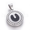 304 Stainless Steel Enamel Pendants STAS-E439-90U-P-1