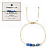 Bohemian Style Copper Labradorite Bead Bracelet with Card IX7859-8-1