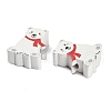 Christmas Printed Schima Wood Beads WOOD-G024-01B-2