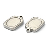 Non-Tarnish 304 Stainless Steel Pendant Cabochon Settings STAS-E191-13P-3