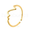 ECG 925 Sterling Silver Cuff Rings for Women RJEW-S631-04G-4