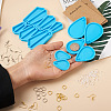 Boutigem 4Pcs 4 Style Triangle & Teardrop Pendant Silicone Molds DIY-BG0001-67-6