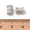 Brass Micro Pave Clear Cubic Zirconia Beads KK-G503-21P-2