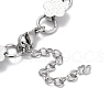 Non-Tarnish 304 Stainless Steel Link Chain Bracelets for Women BJEW-Q343-04A-P-3